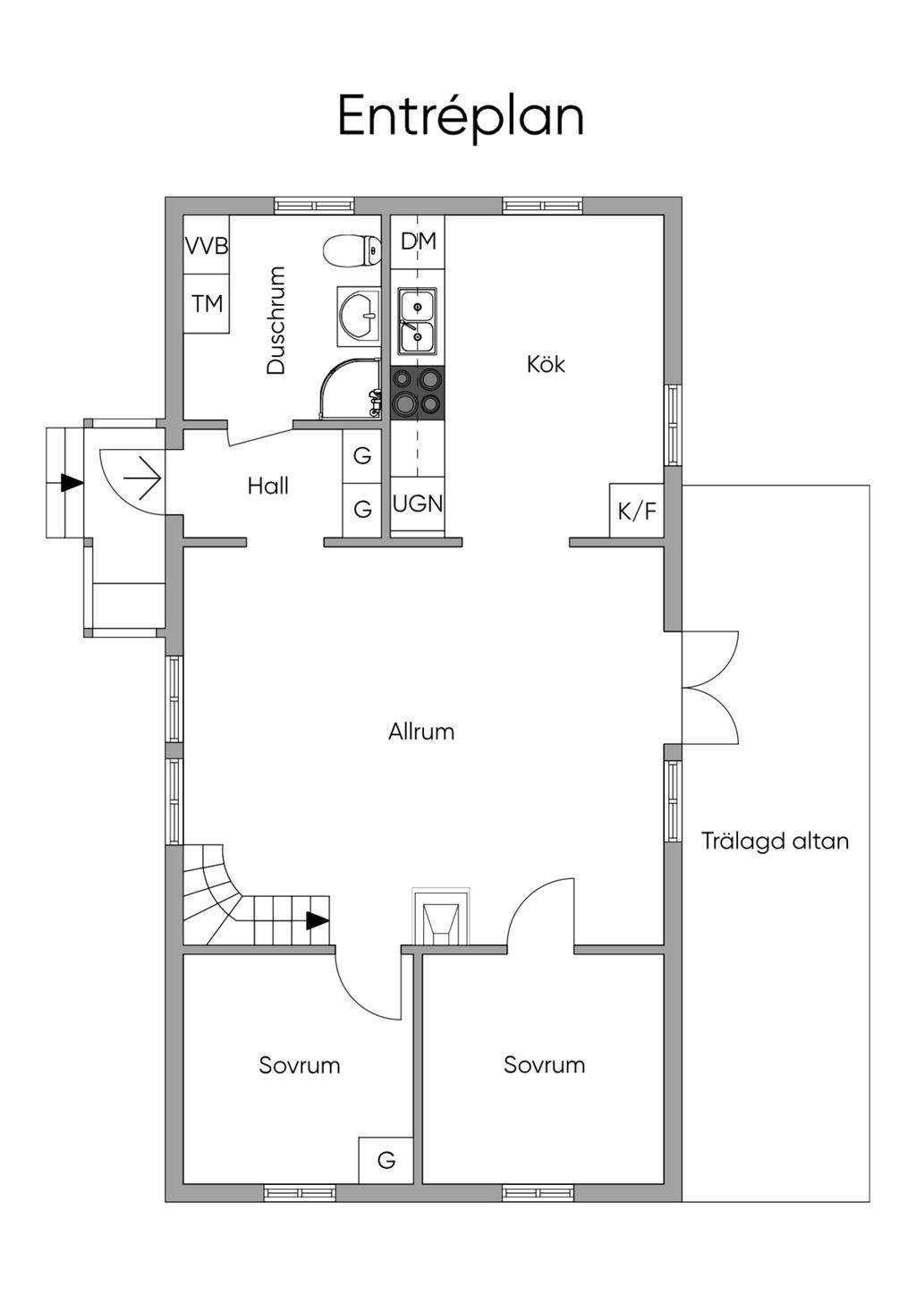 Planlösning entréplan