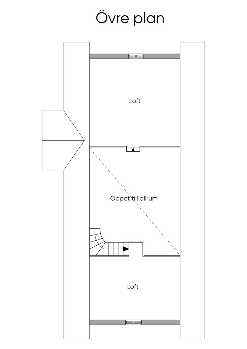 Planlösning övre plan
