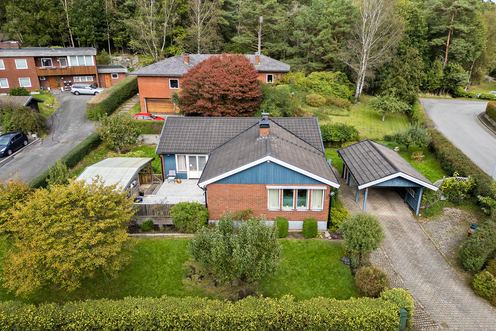 En trevlig familjevilla med stora sociala ytor