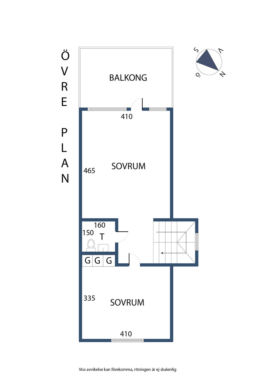 Planlösning, övre plan