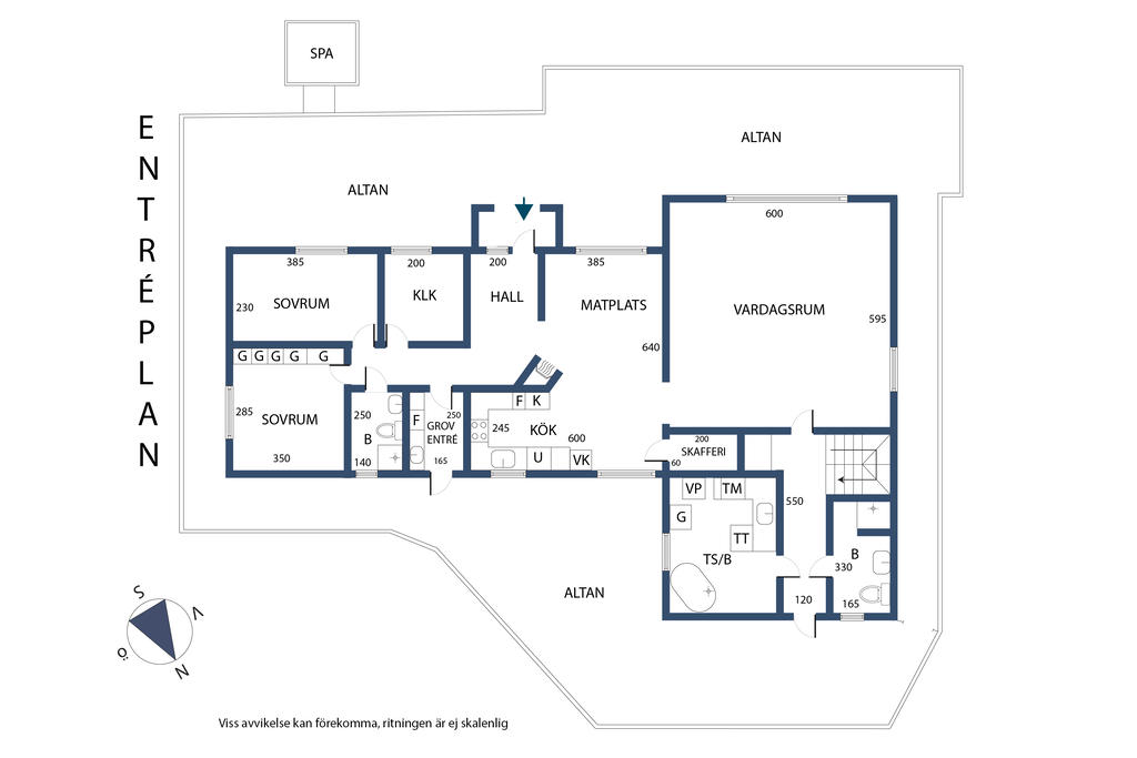 Planlösning, entréplan