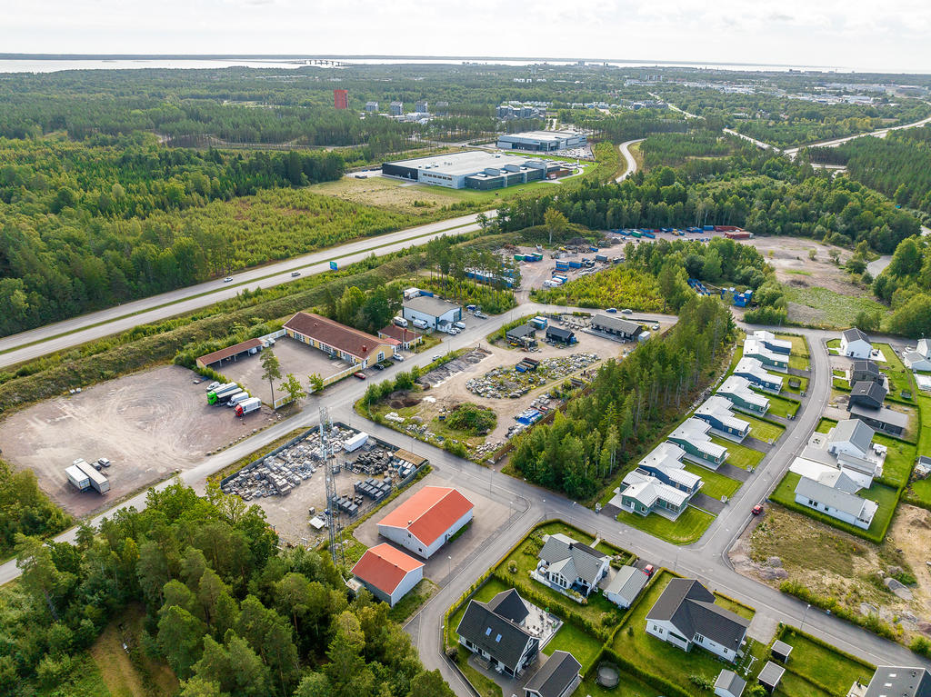 Fjölebro i anslutning till E22, vy mot Kalmarsund