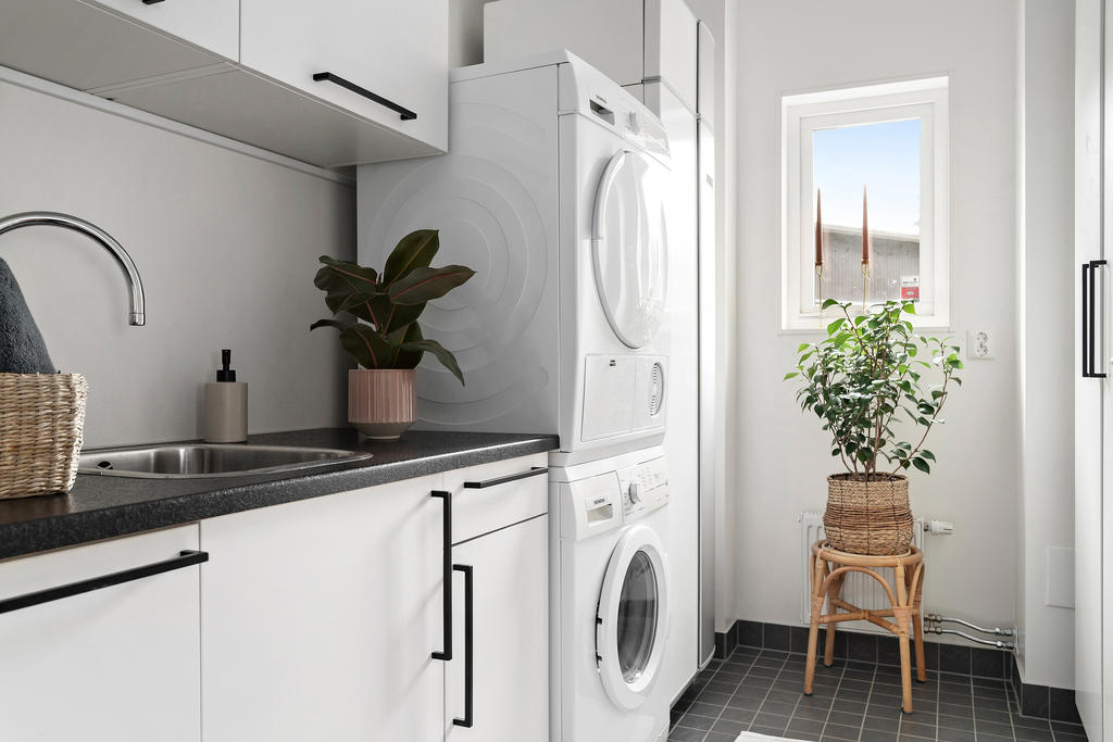 Praktiskt med separat tvättstuga