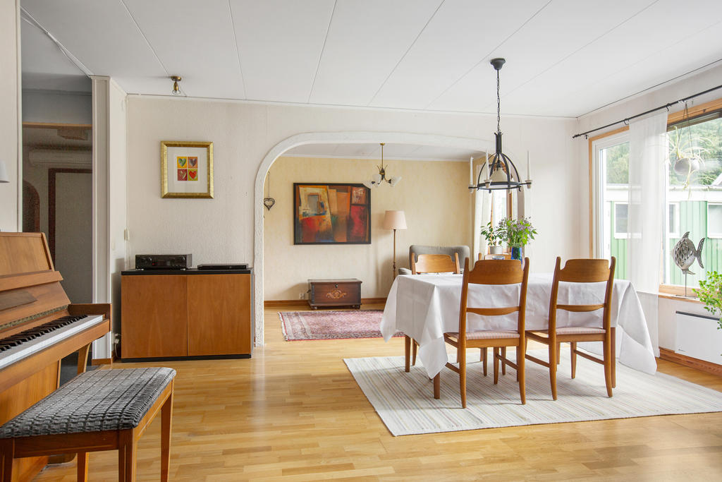 Härligt öppna ytor i entréplanet