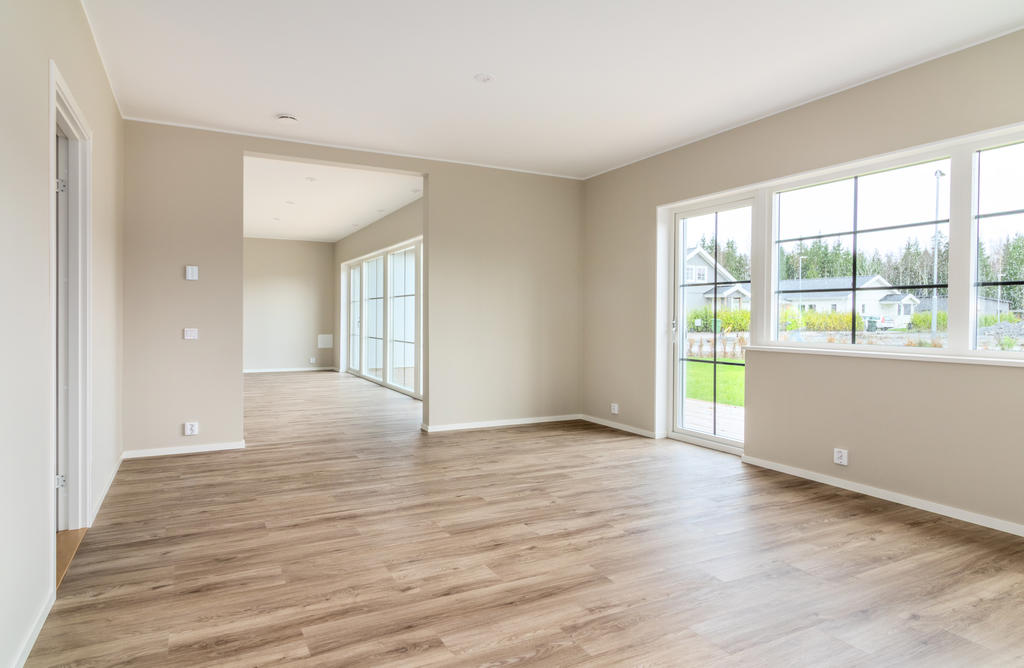 Vardagsrum mot kök/matplats