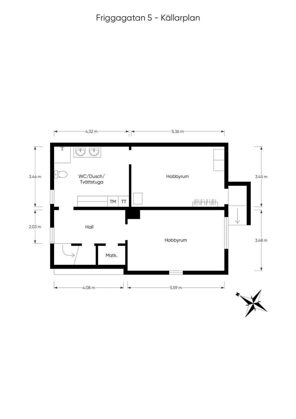 Planritning källarplan