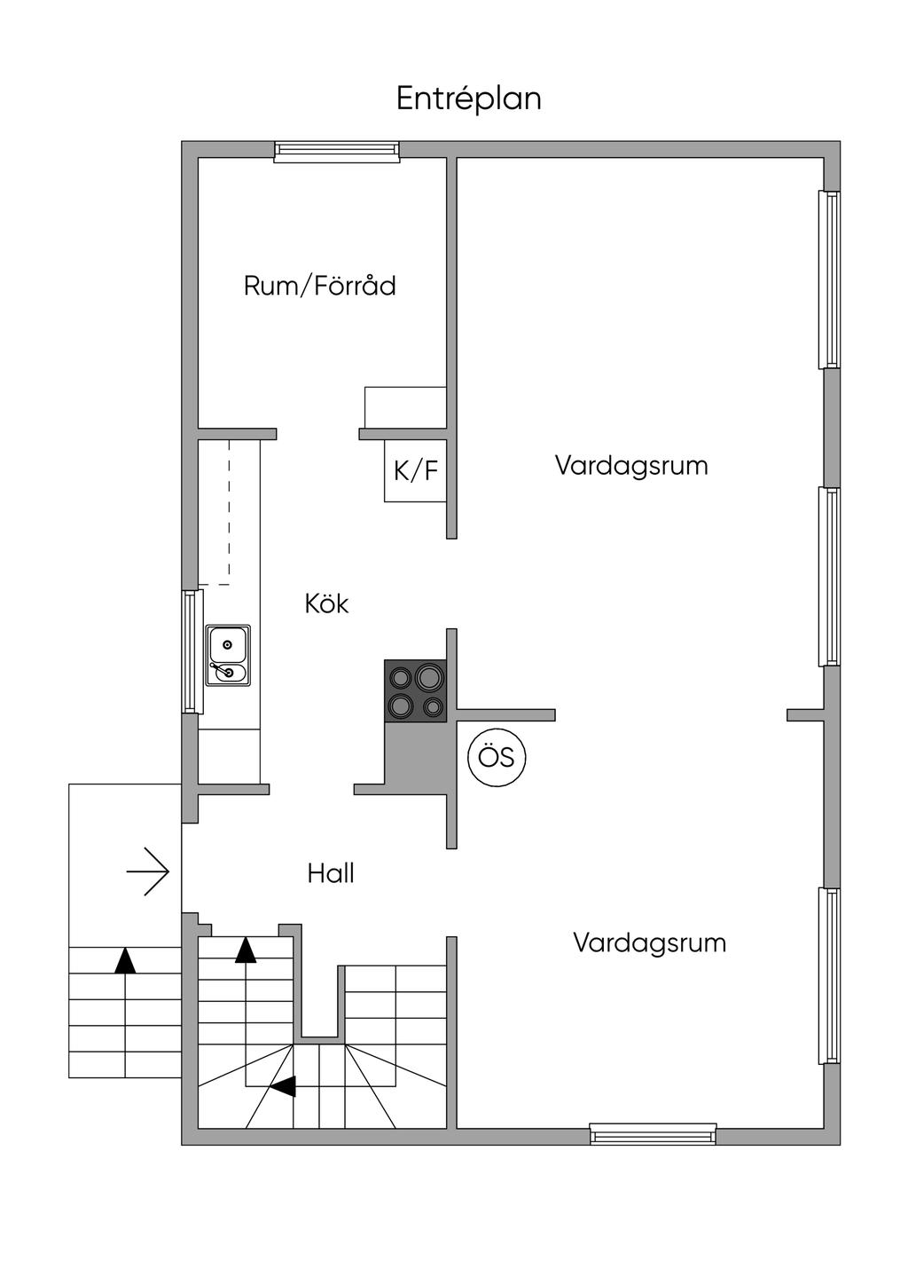 Planlösning entréplan
