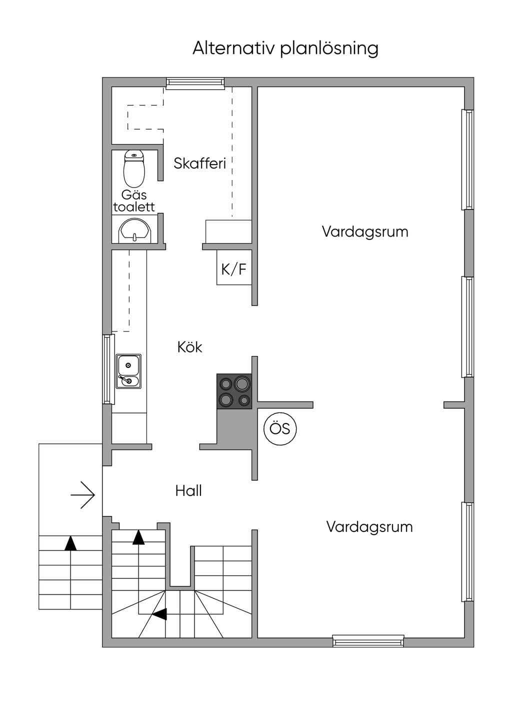 Alternativ planlösning