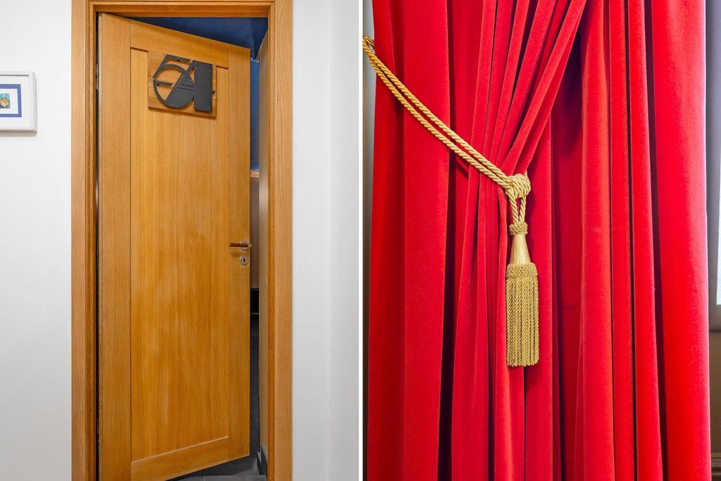 Välkommen in i STUDIO 54 med  biograf med röd sammetsridå med autostyrning