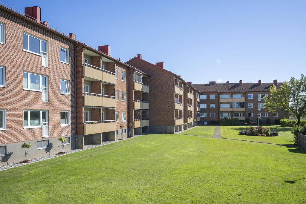 Härlig baksida med utsikt upp mot Söderåsen