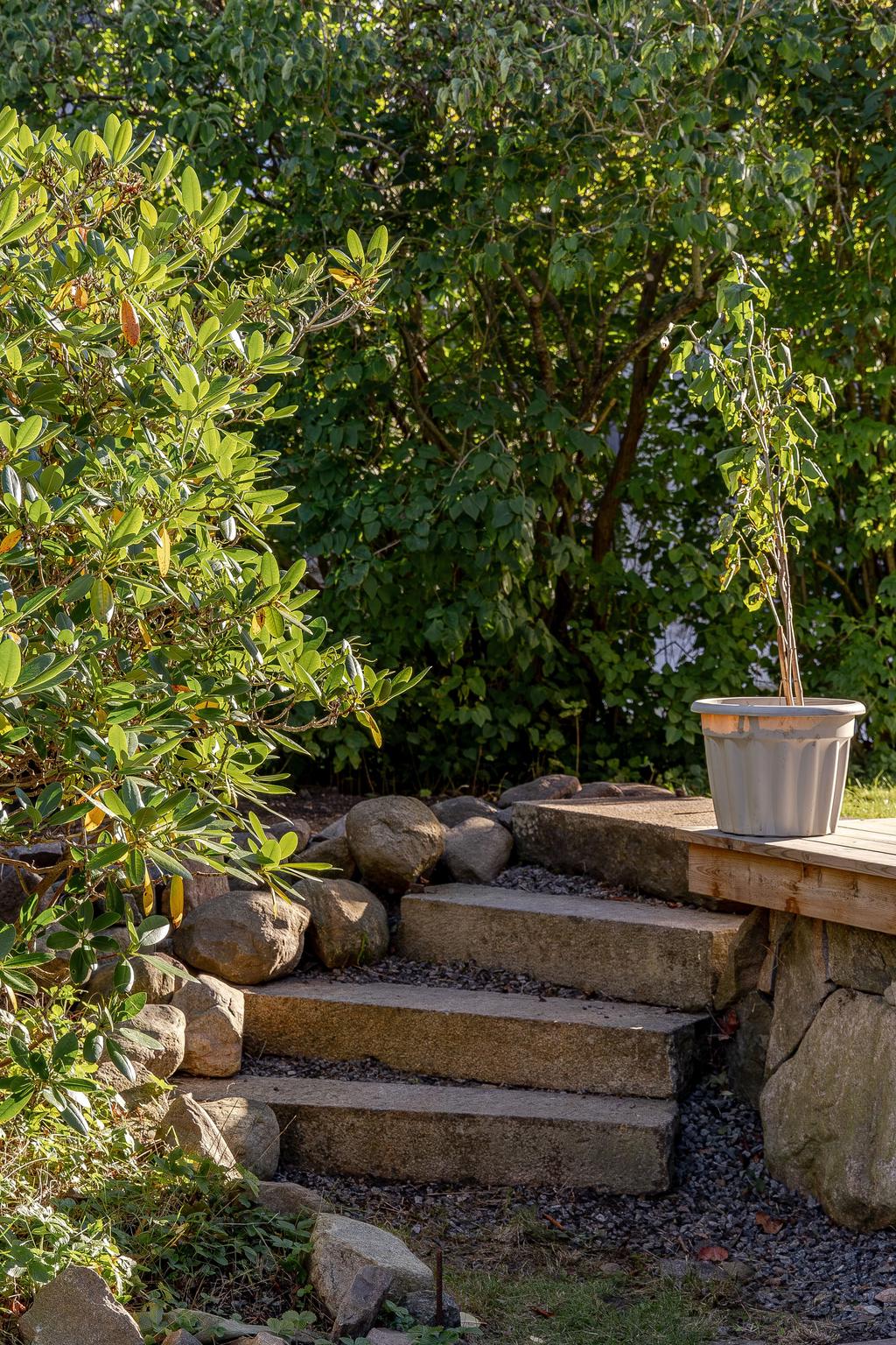 Stentrappa upp till altanen