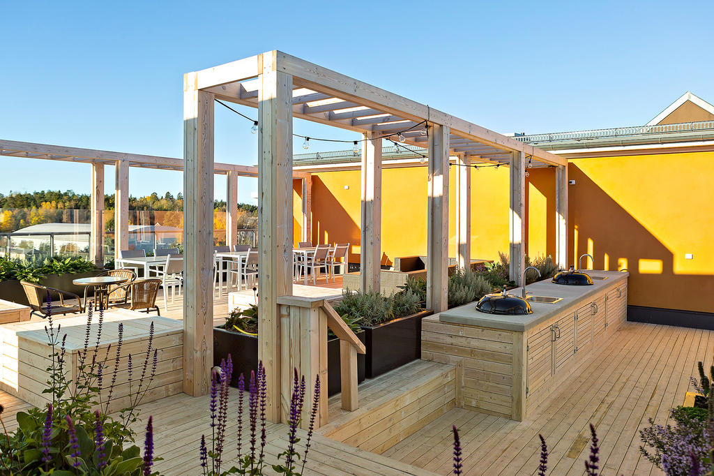 Utekök och sittgrupper att nyttja