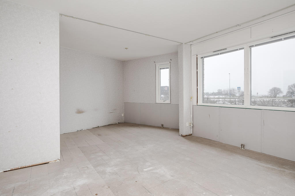 Vardagsrum med sovalkov