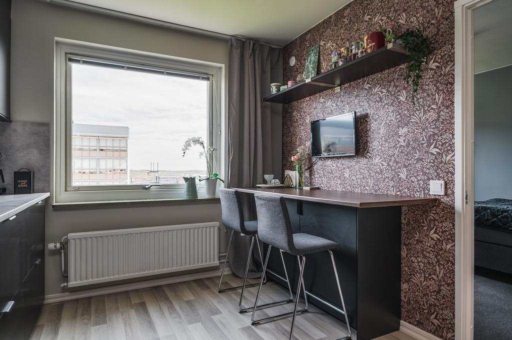 Här kan man även välja att ha ett matbord för fyra