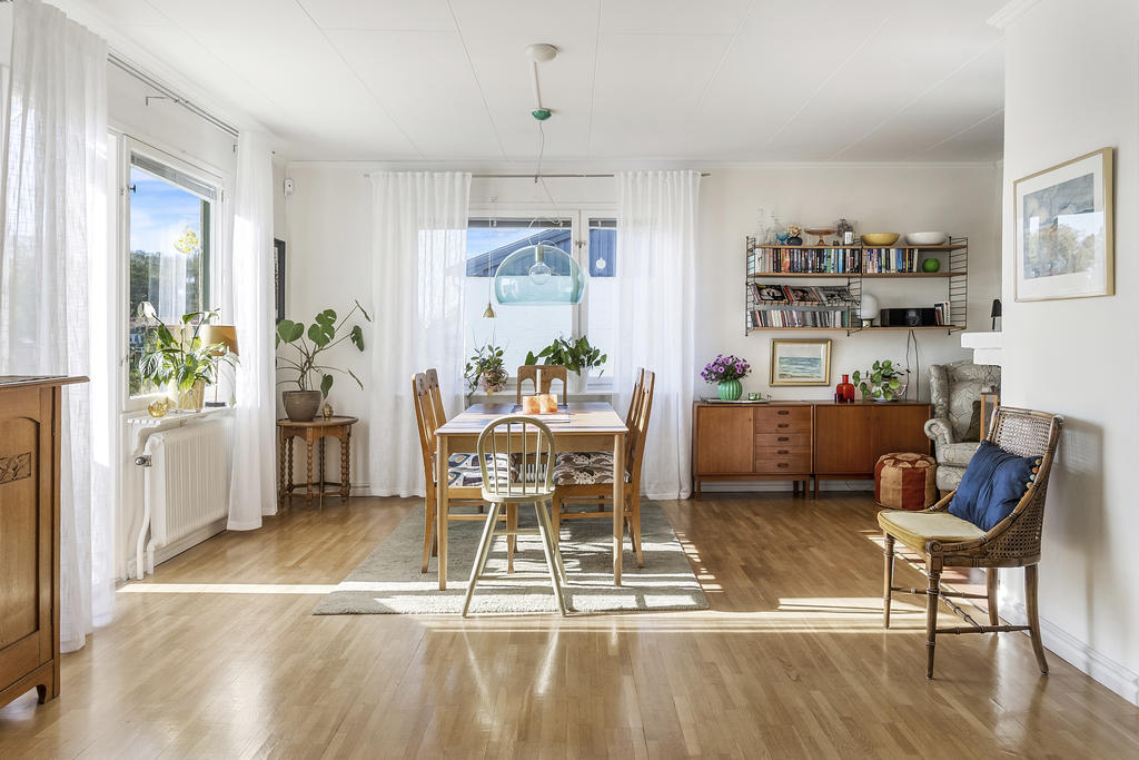 Matplats i vardagsrum