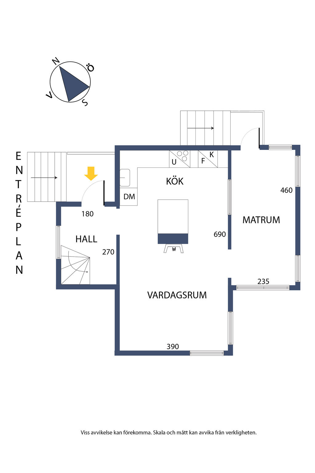 Planlösning, entréplan