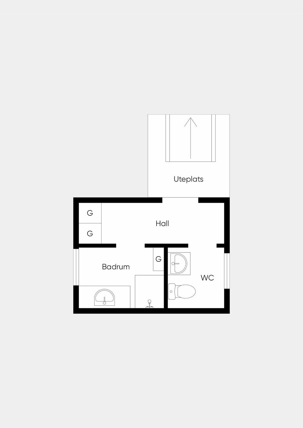 Anex med dusch och wc bredvid hus 3