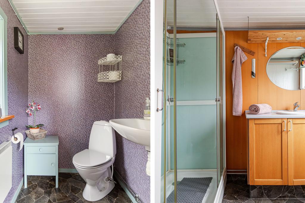 Anex bredvid hus 1 med dusch tvättställ och wc