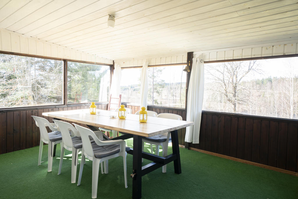 Inglasad altan hus 1