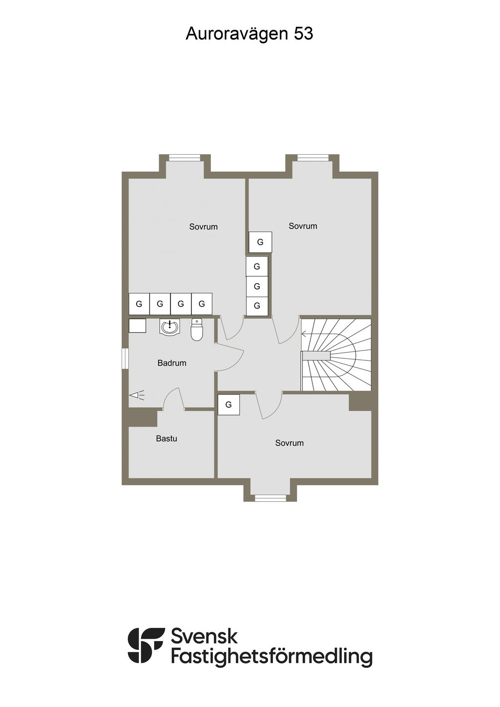 Planlösning övre plan