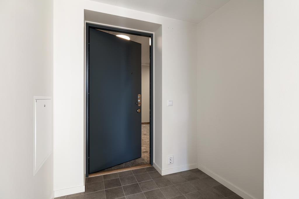 Entréhall med klinkergolv
