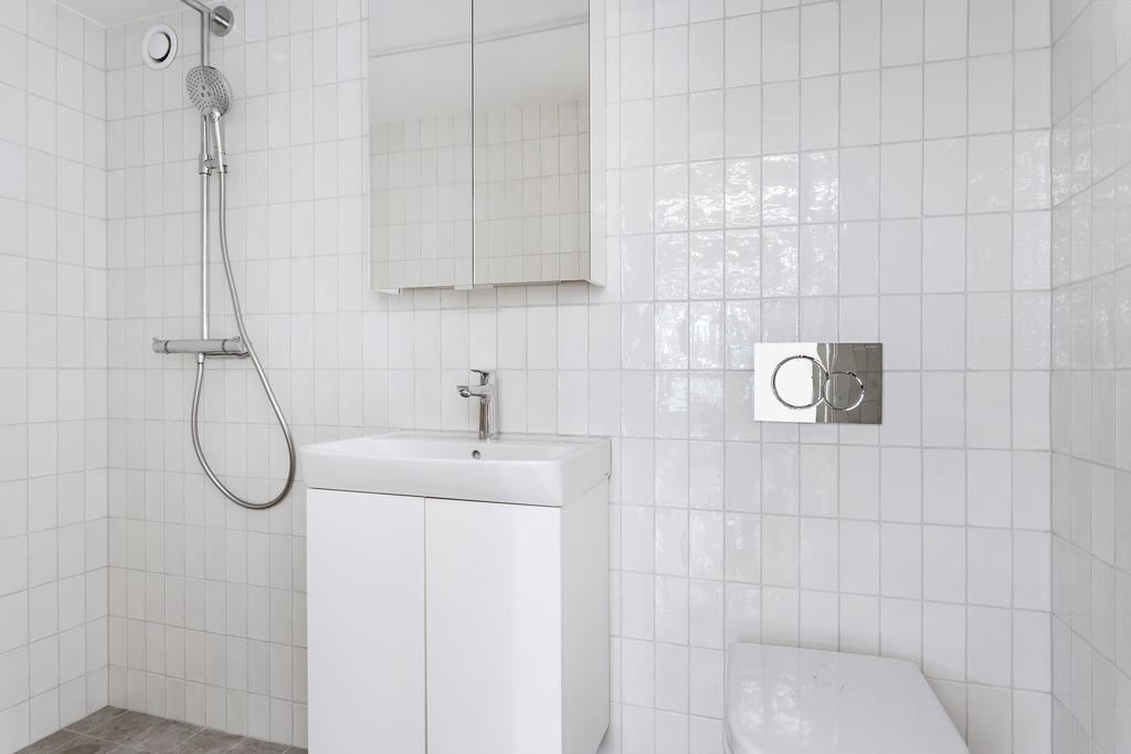 Badrum på entresolplan