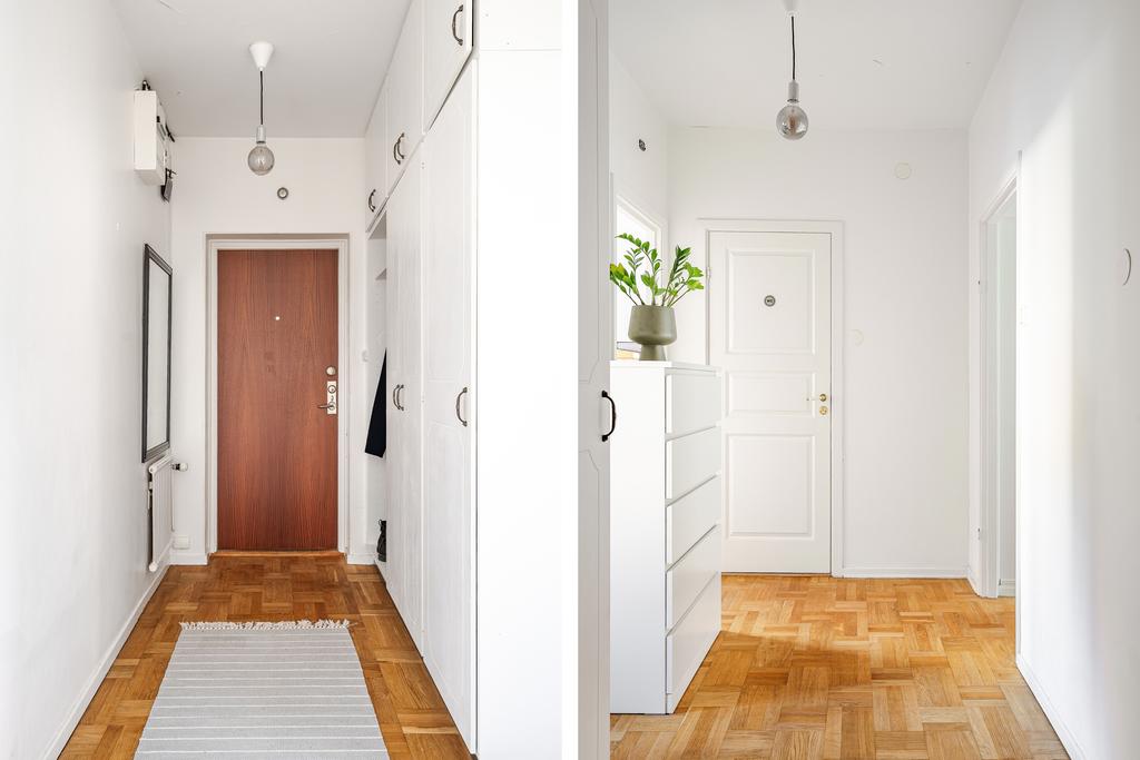 Hall med holländsk parkett