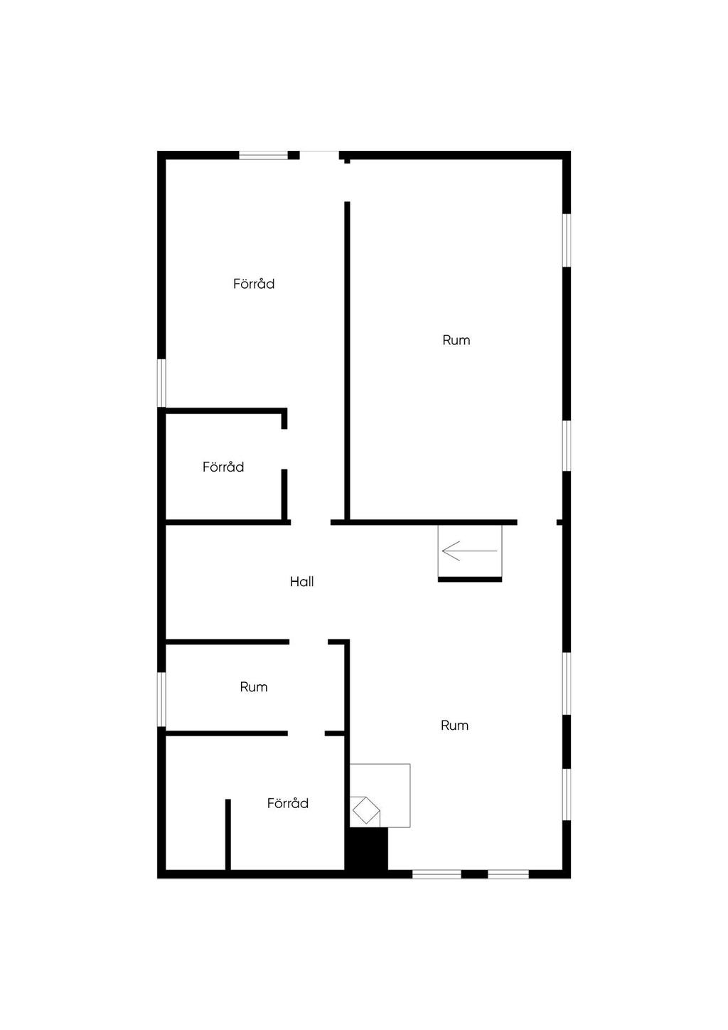 Planlösning källarvåning