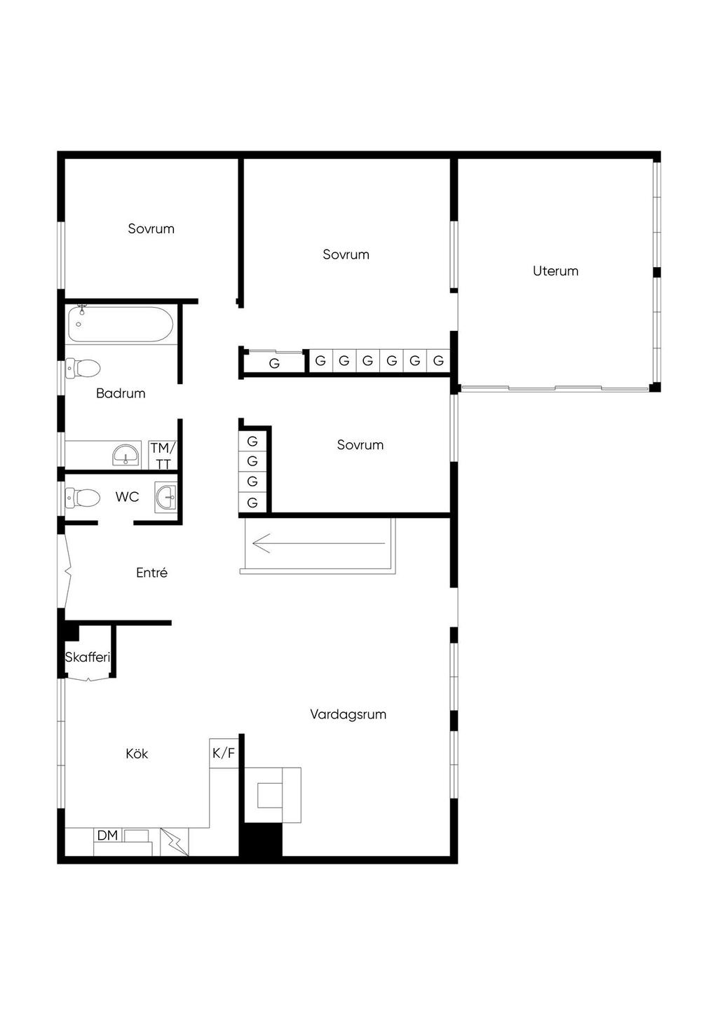 Planlösning Entrévåning