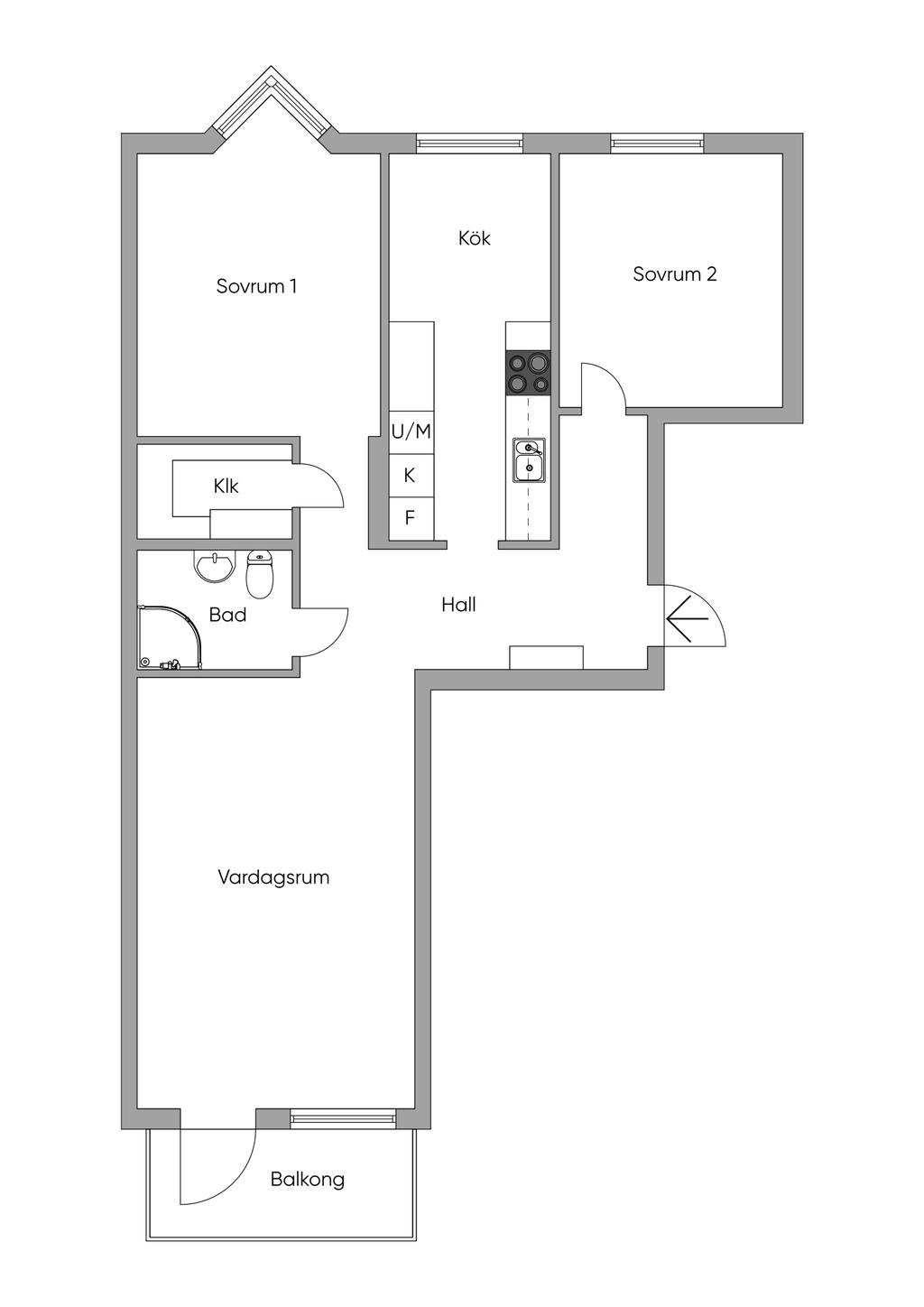 Planlösning.