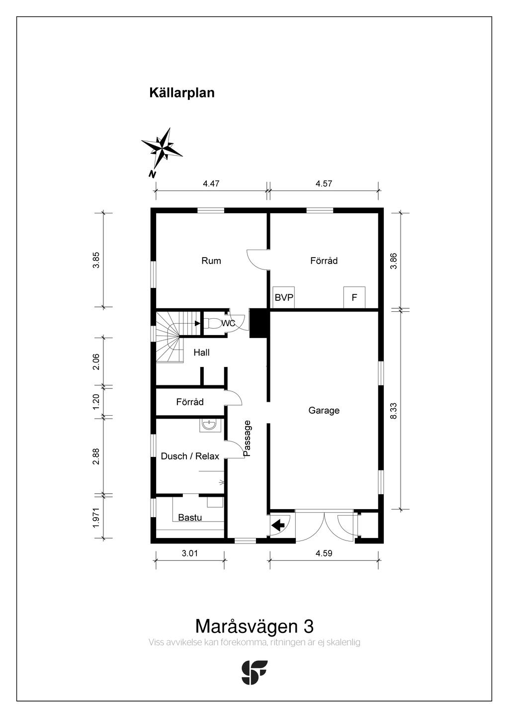 Planritning källarplan