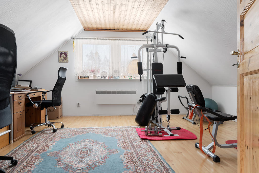 Stora rum på övre plan