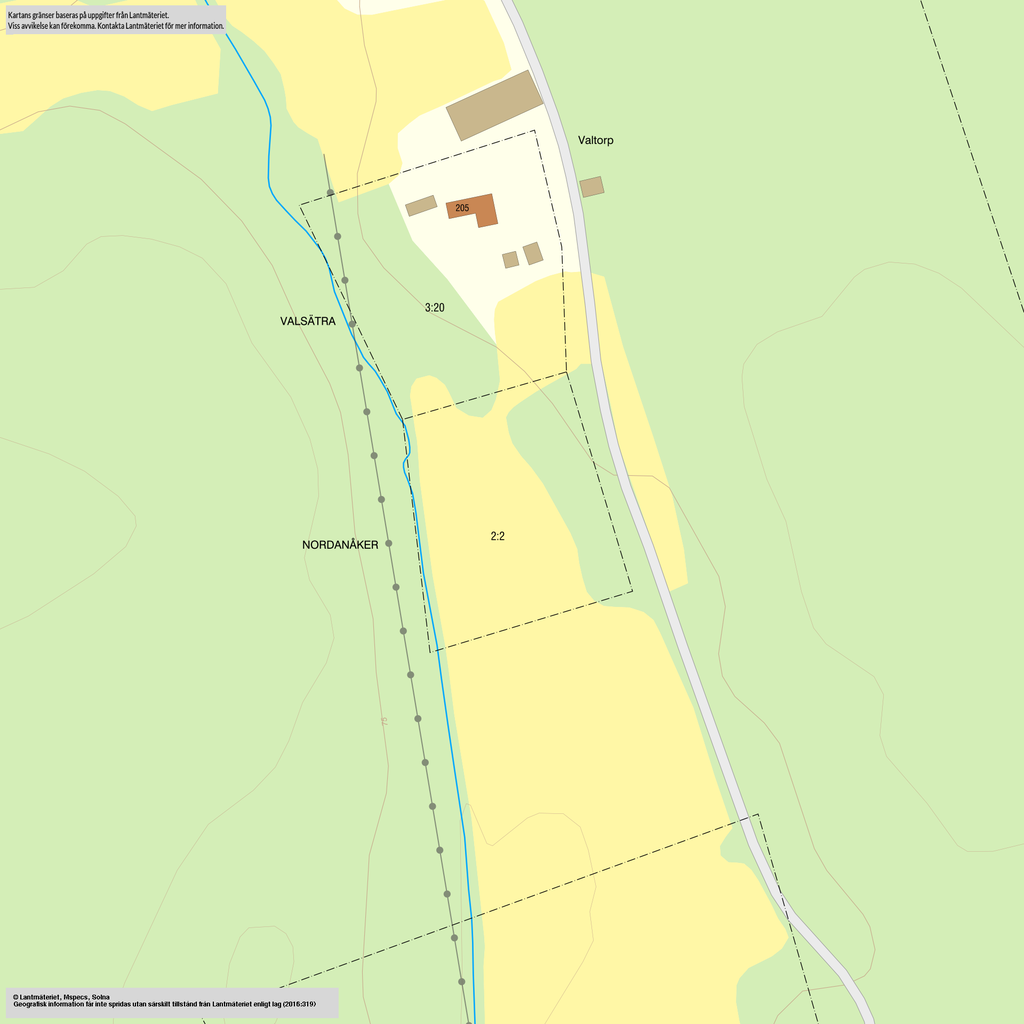 Fastighetskarta SALA NORDANÅKER 2:2
