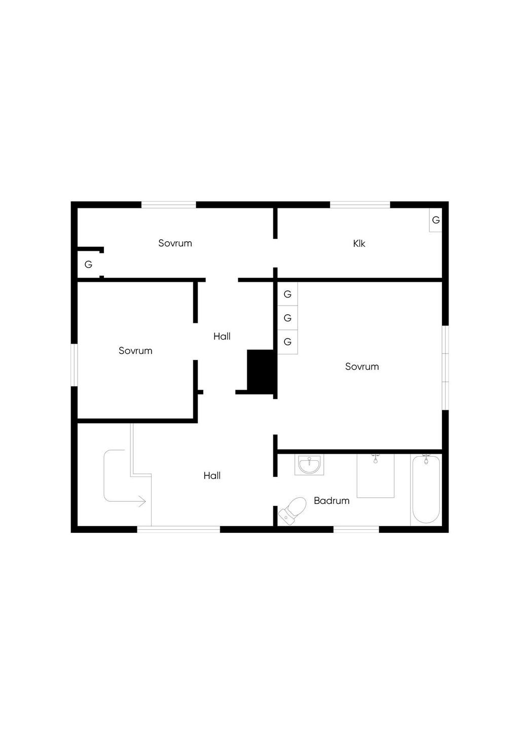 Planlösning - övre plan