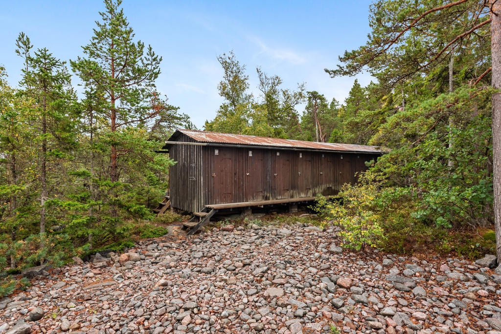 Sjöbodslängan vid stranden