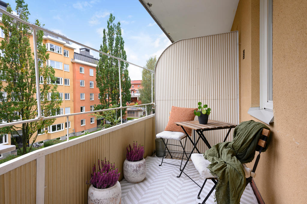 Balkong i soligt söderläge