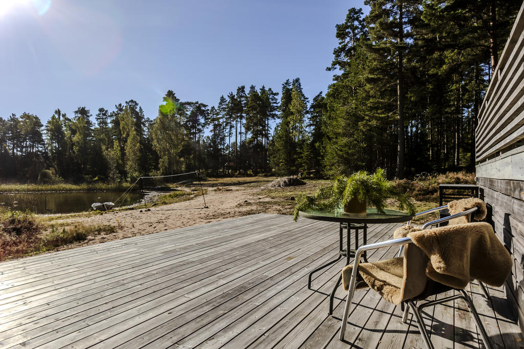 Altanen i anslutning till den egna stranden
