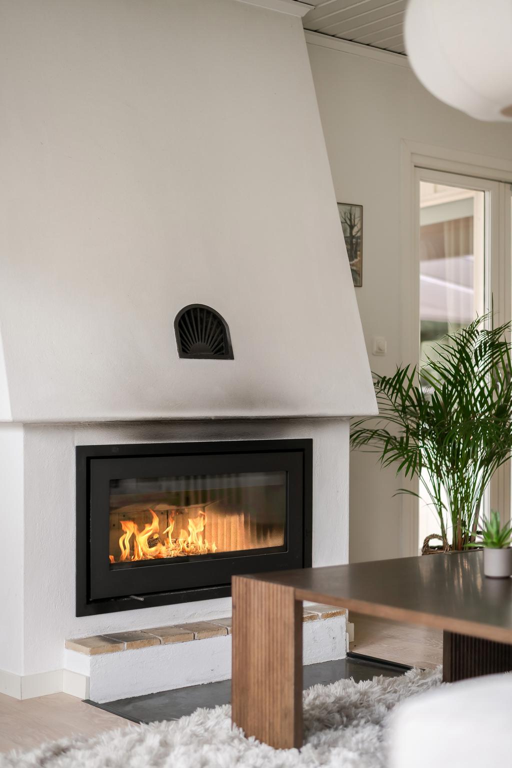 Eldstaden i vardagsrummet