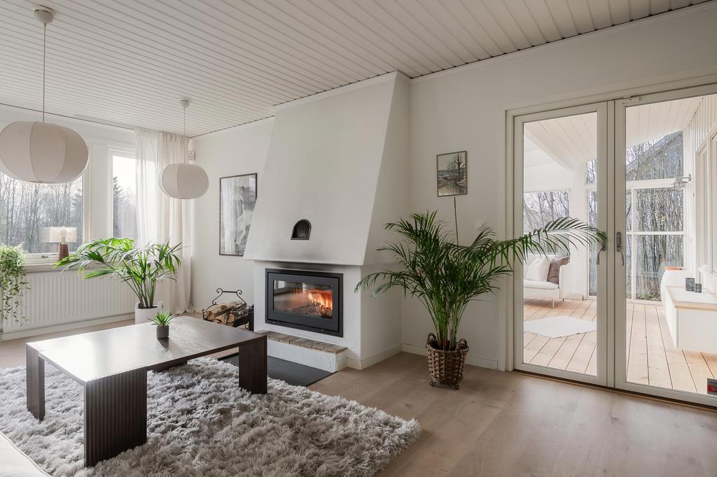 Eldstad i vardagsrum