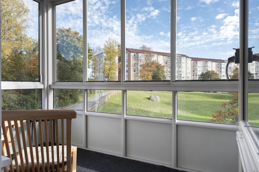 Vy mot grönområdet utanför