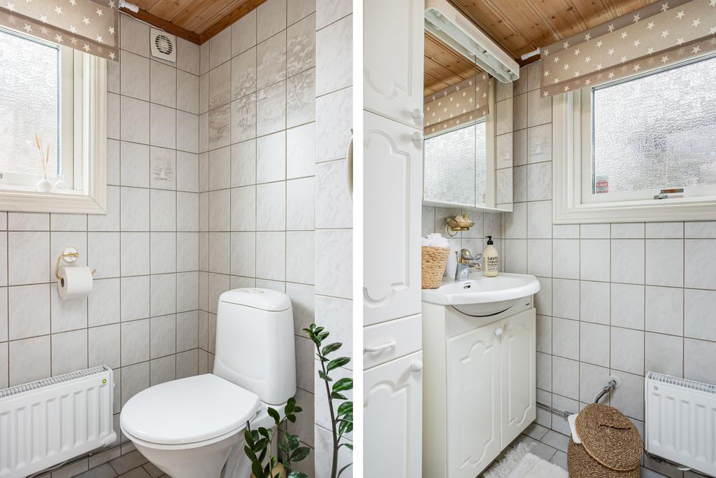 Wc i anslutning till kontor och gästrum 