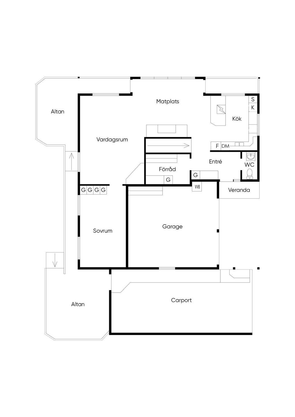 Planlösning Entrévåning