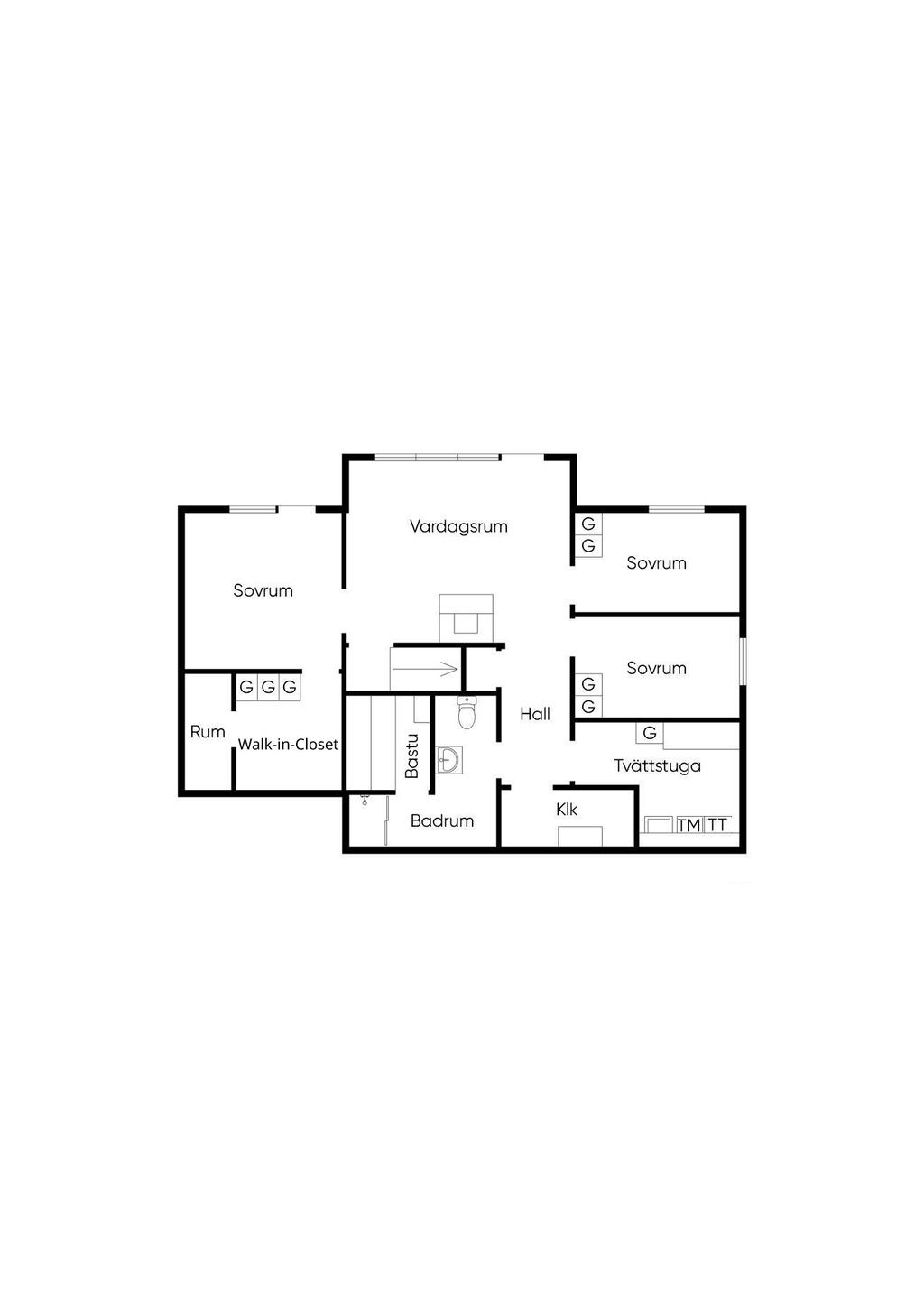 Planlösning Souterrängvåning