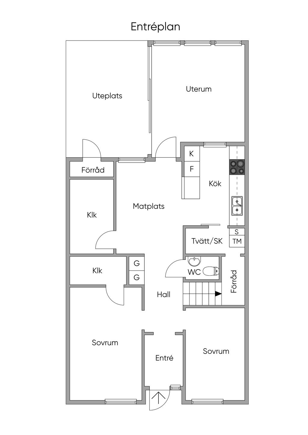 Planritning entréplan