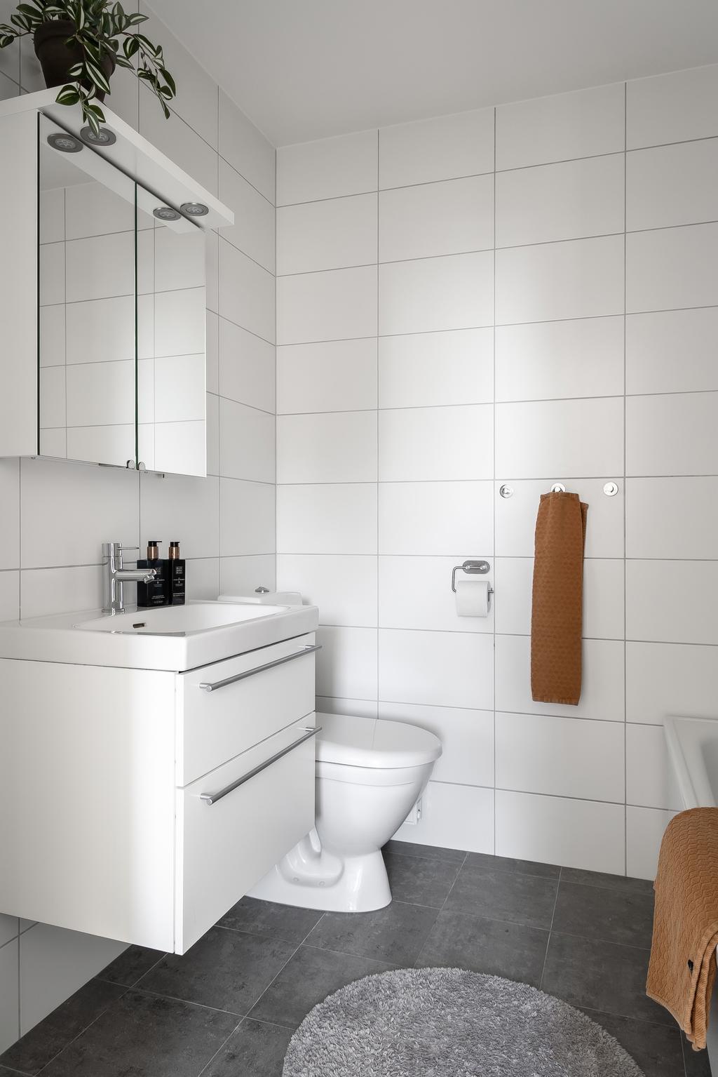 Badrummet på övre plan