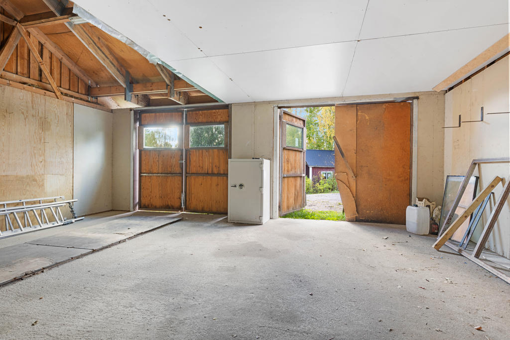 Insidan av garaget. 