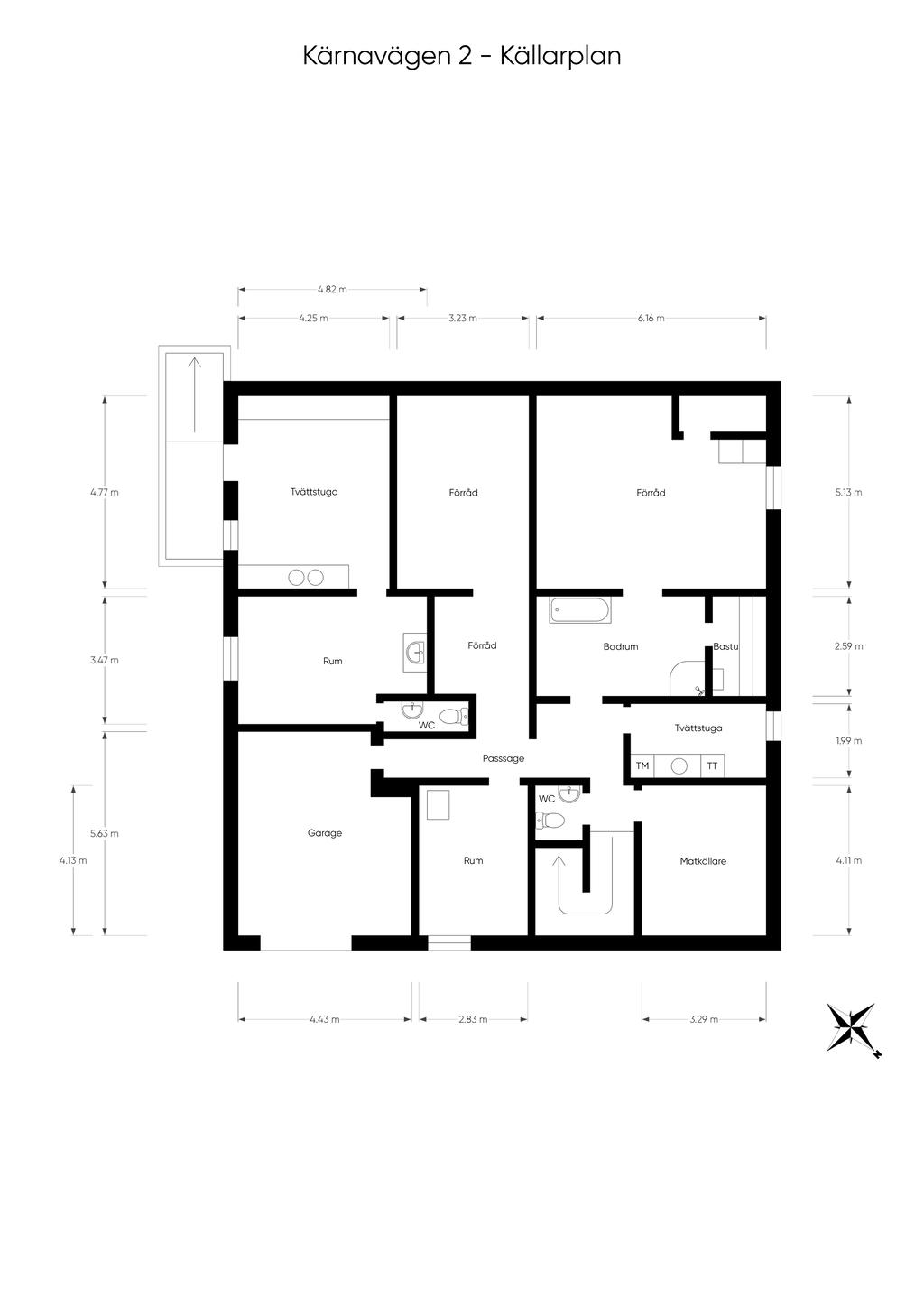 Planritning källarplan