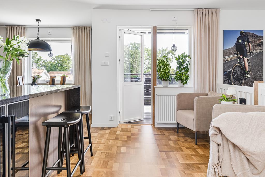 Utgång till balkong