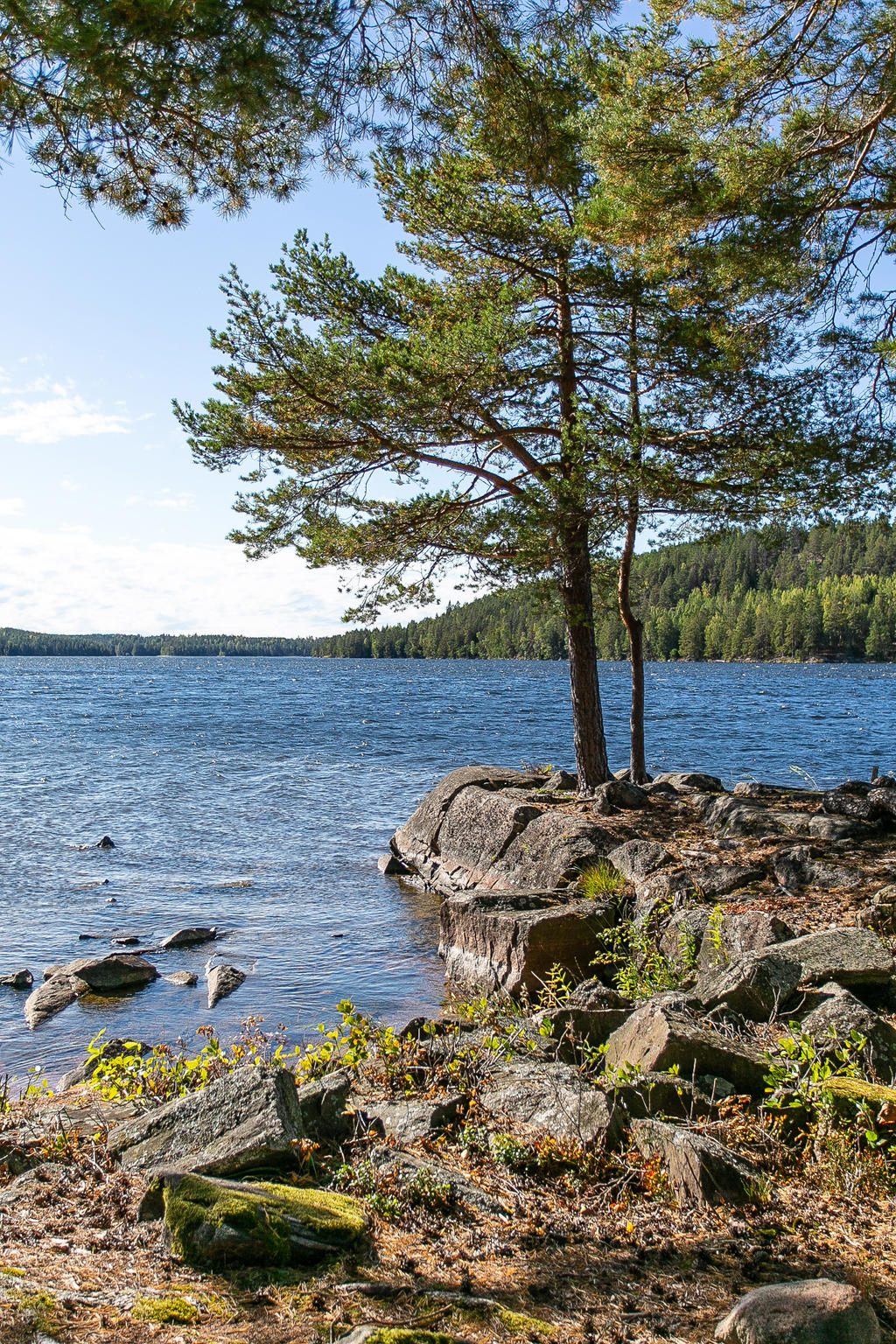 Både sand och klippor
