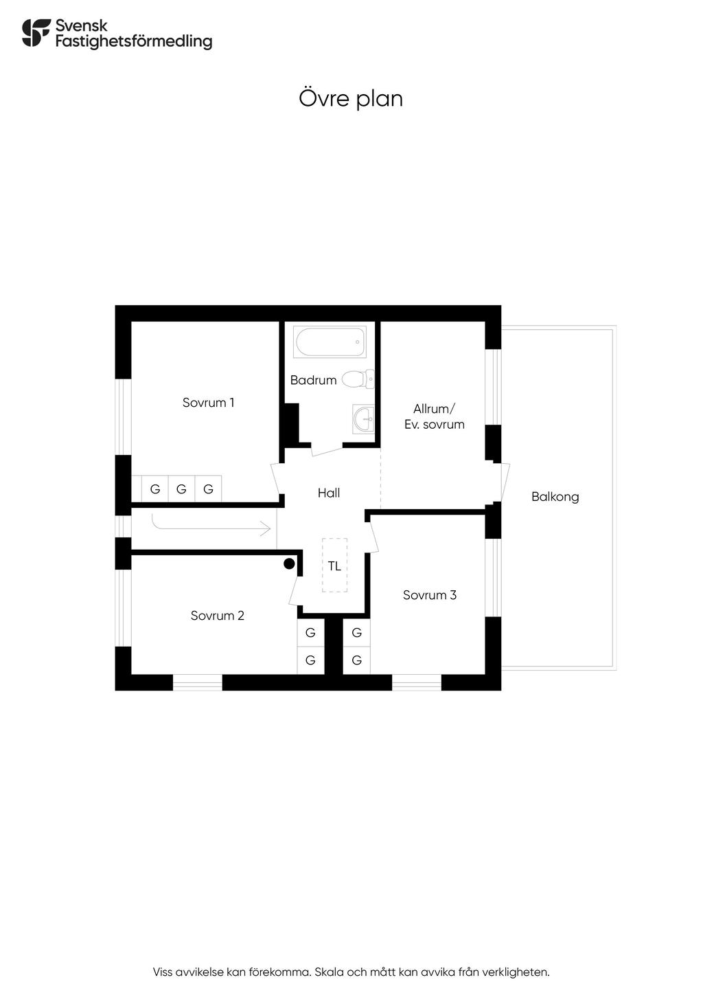 Planritning - Övreplan